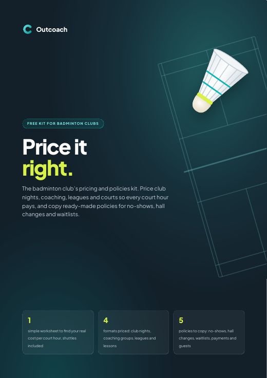 Cover of Price it right: badminton