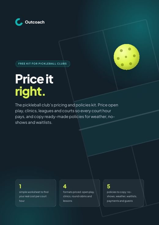 Cover of Price it right: pickleball