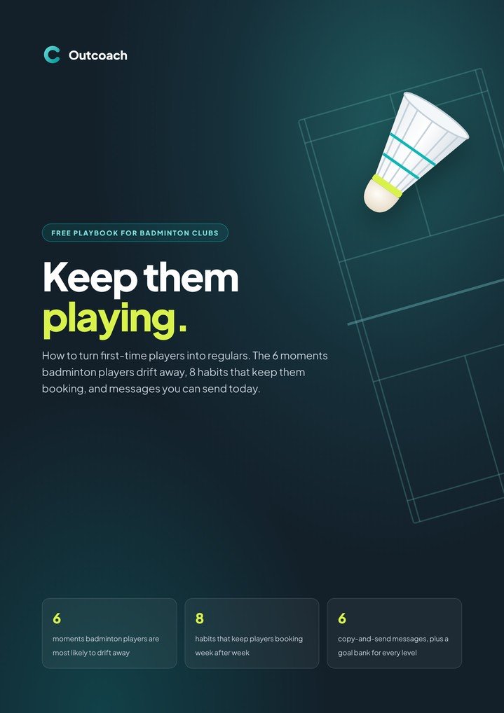 Cover of the free Outcoach playbook: Keep them playing