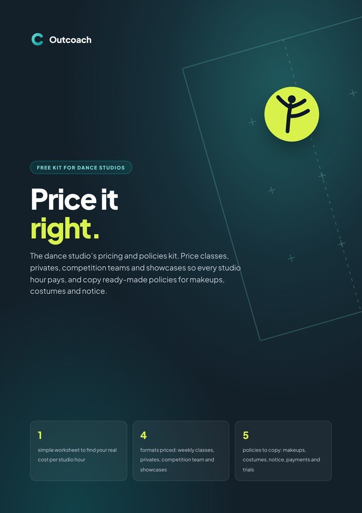 Cover of the free Outcoach kit: Price it right