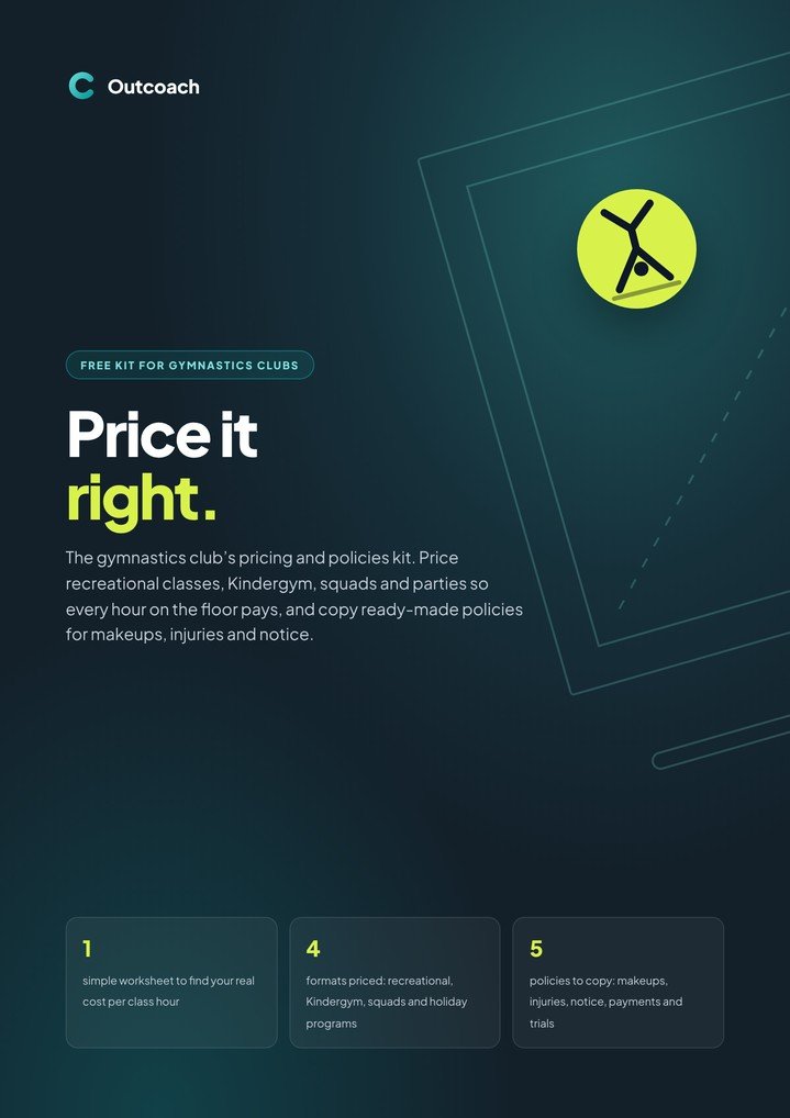 Cover of the free Outcoach kit: Price it right