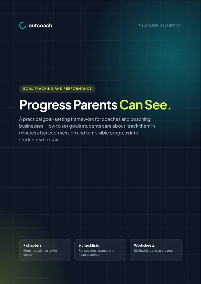 Cover of the free Outcoach guide: Progress Parents Can See