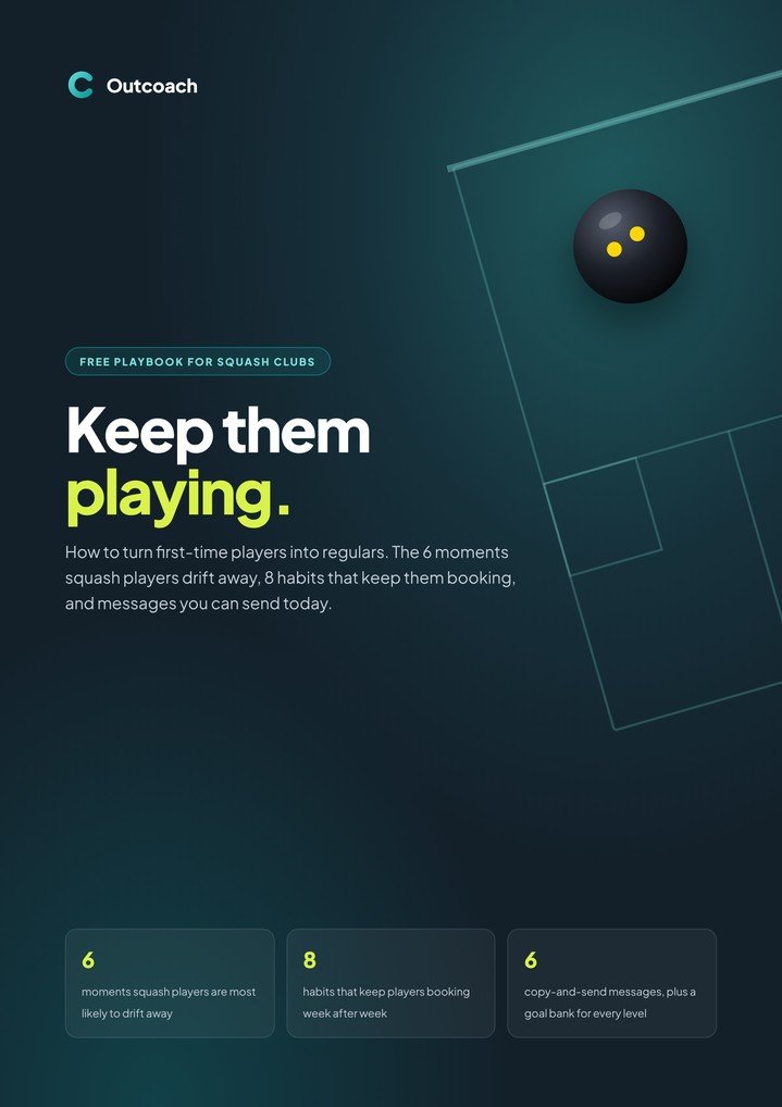 Cover of the free Outcoach playbook: Keep them playing