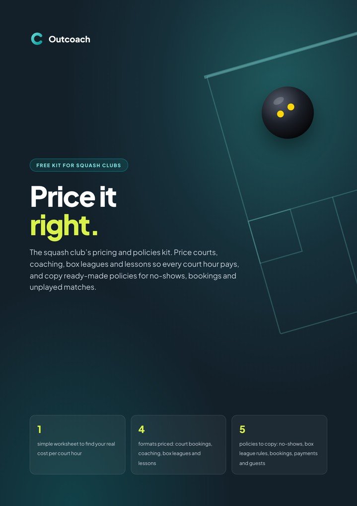 Cover of the free Outcoach kit: Price it right