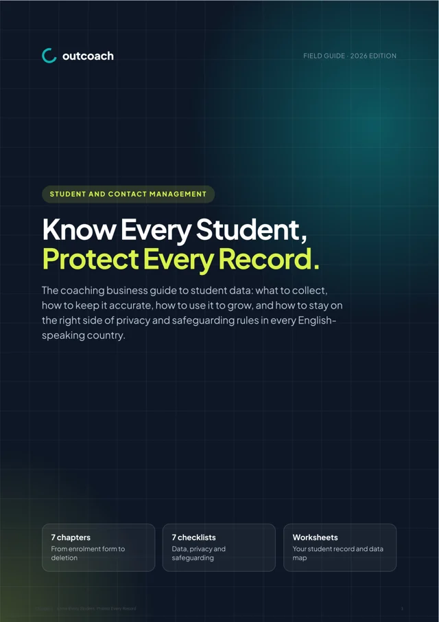 Cover of the free Outcoach guide: Know Every Student, Protect Every Record