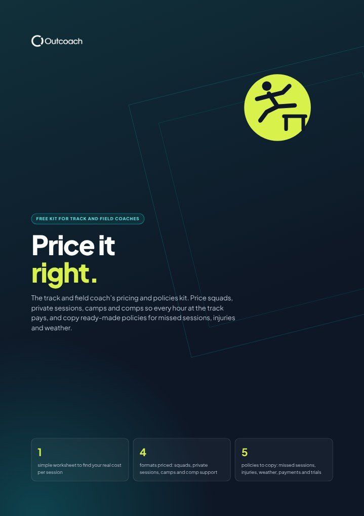 Cover of the free Outcoach kit: Price it right